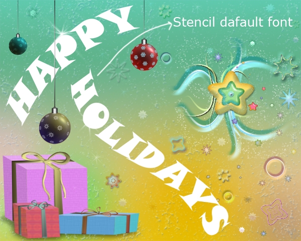 Creation of Happy Holidays: Step 12